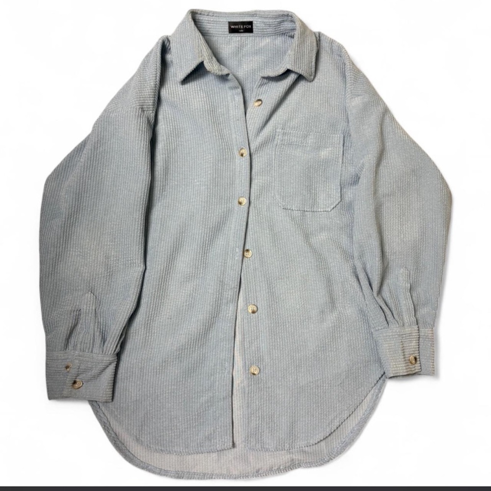 White Fox Boutique Oversized Button Up Shirt S/M